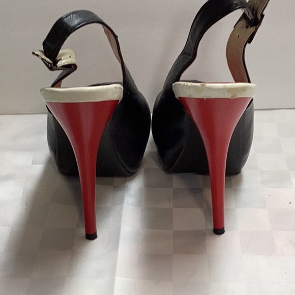 CR Collection, size 6.5, black,red,white 5.5” heels - Picture 3 of 4